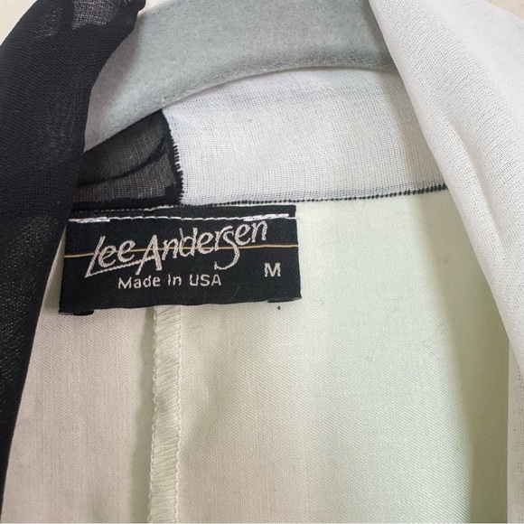 Lee Anderson Vintage Art to Wear Mixed Media Floral Long Lightweight Jacket - Picture 3 of 6